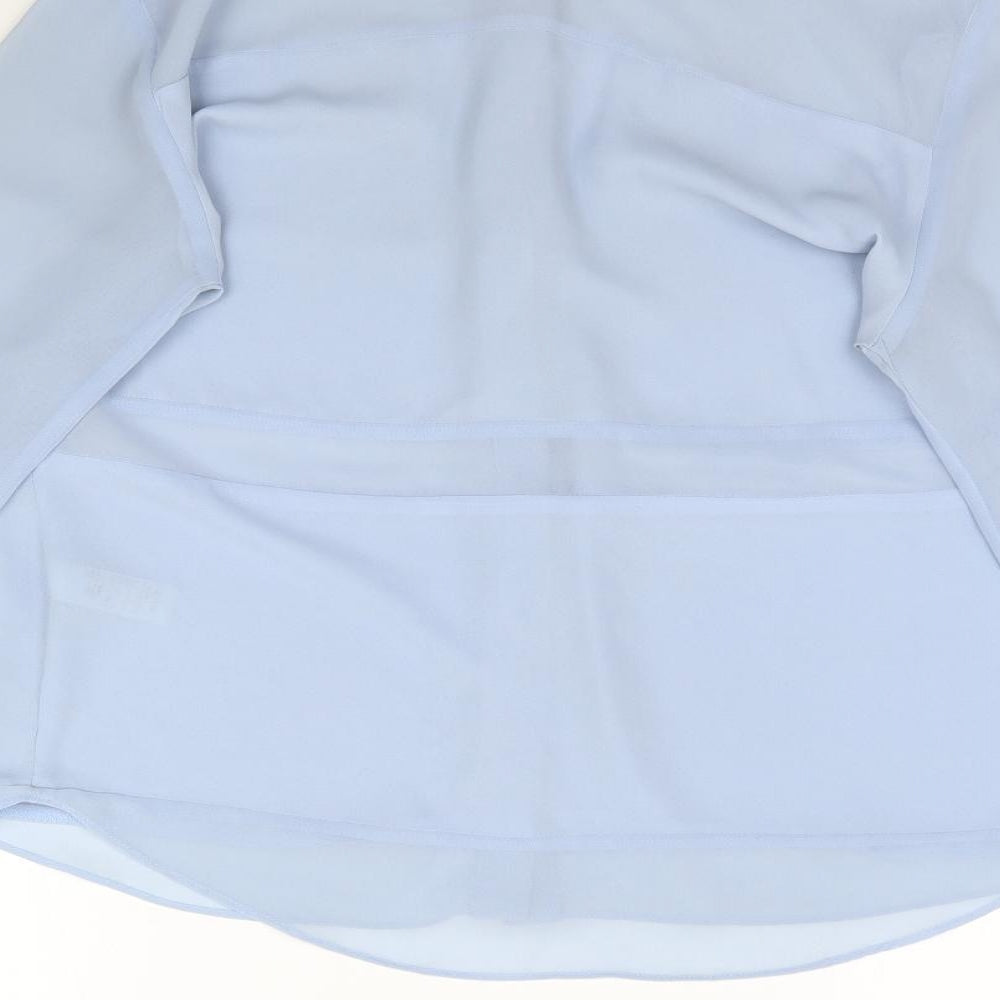 Womens UK Size 8 Topshop Blue Basic Button-Up