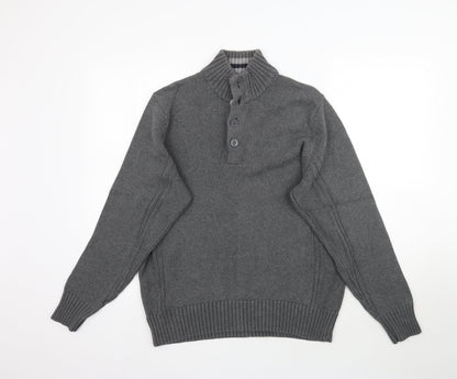 Marks and Spencer Mens Grey  Knit Pullover Jumper Size M