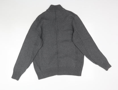 Marks and Spencer Mens Grey  Knit Pullover Jumper Size M