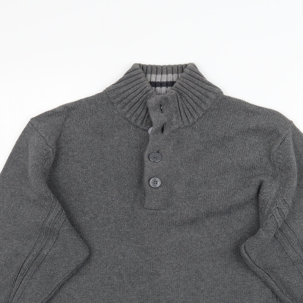 Marks and Spencer Mens Grey  Knit Pullover Jumper Size M