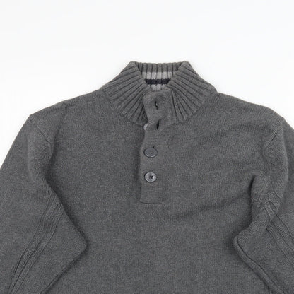 Marks and Spencer Mens Grey  Knit Pullover Jumper Size M