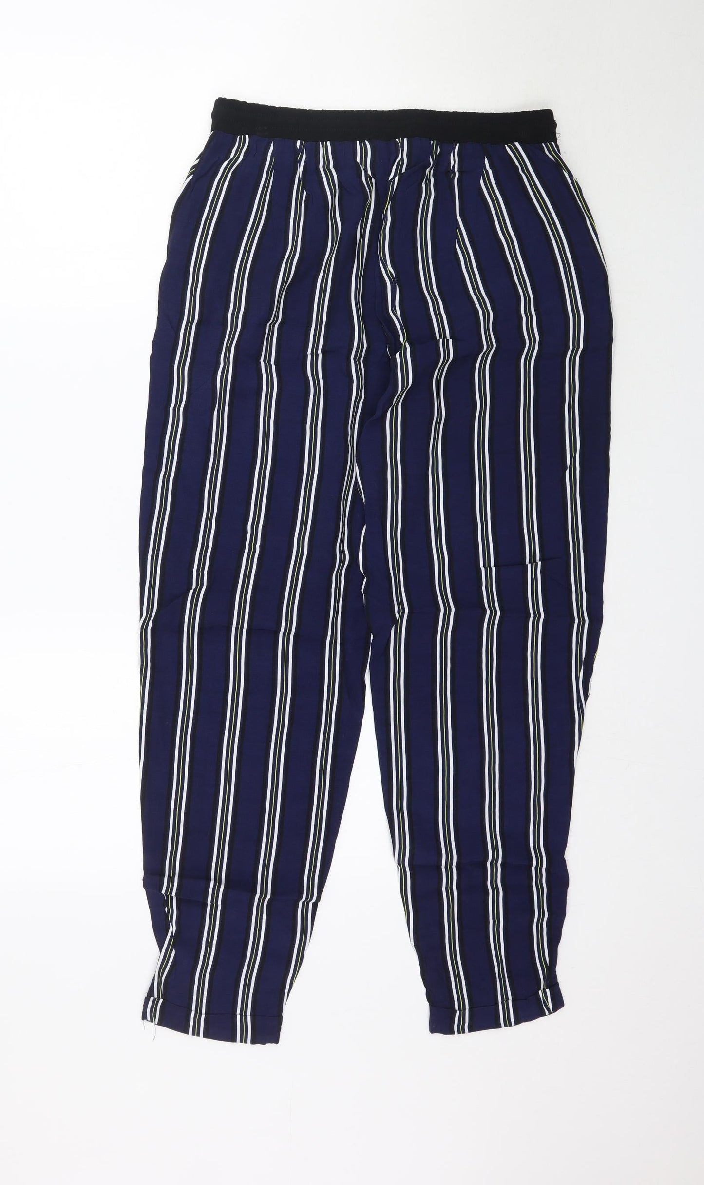 F&F Womens Blue Striped  Trousers  Size 10 L29 in