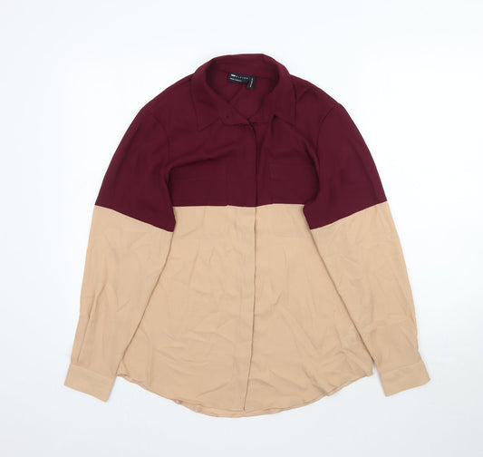 Womens UK Size 10 ASOS Multicoloured Basic Button-Up
