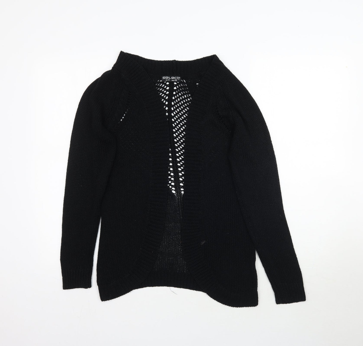 Womens UK Size 8 Select Black Cardigan Jumper