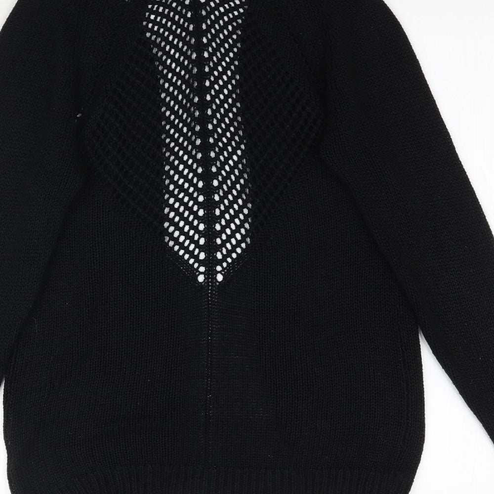 Womens UK Size 8 Select Black Cardigan Jumper