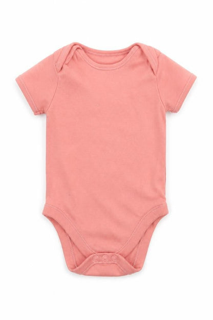 Front view of George girls’ pink babygrow one-piece, size 9-12, months