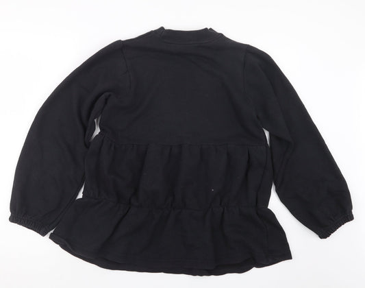 Influence Womens Black  Knit Pullover Jumper Size 8