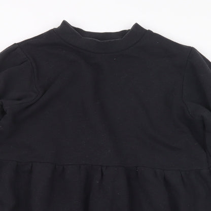 Influence Womens Black  Knit Pullover Jumper Size 8