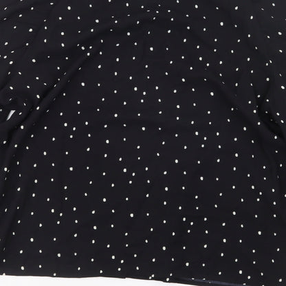 Womens UK Size 10 In the Style Black Basic Button-Up