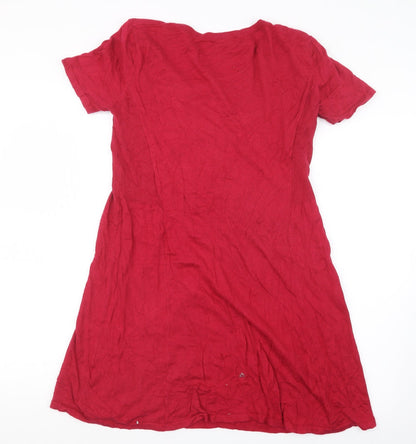 F&F Womens Red  Knit Pullover Jumper Size 16