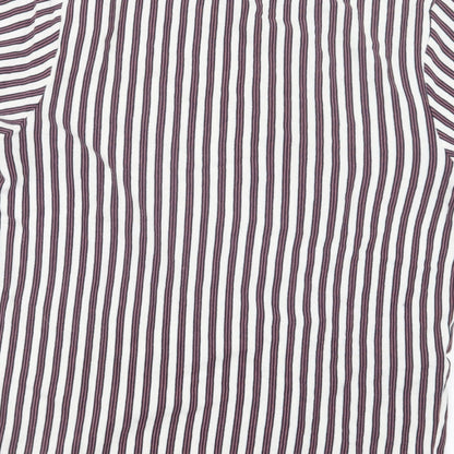 Topman Mens White Striped   T-Shirt Size M