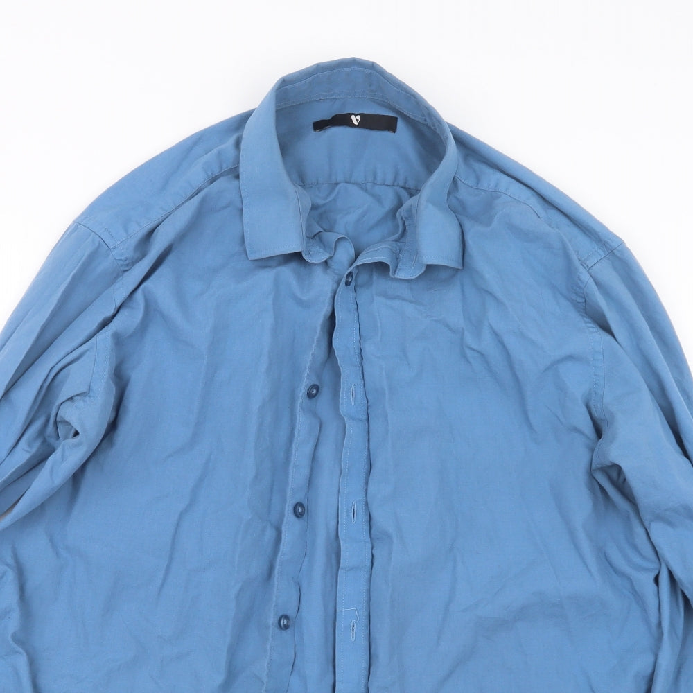 Very Mens Blue    Button-Up Size 16