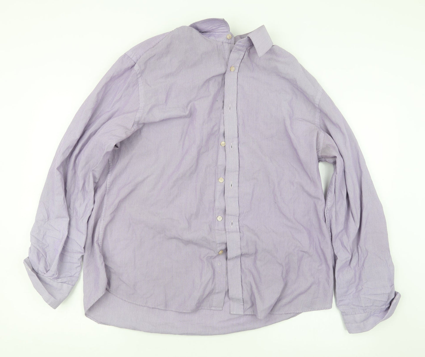 George Mens Purple    Button-Up Size 17