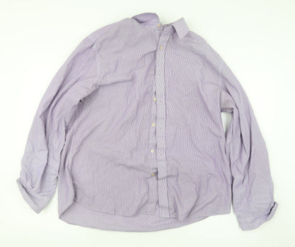 George Mens Purple    Button-Up Size 17