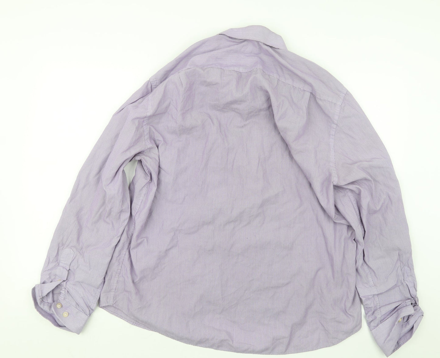 George Mens Purple    Button-Up Size 17