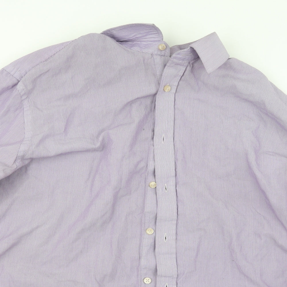 George Mens Purple    Button-Up Size 17