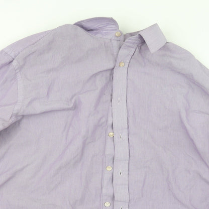 George Mens Purple    Button-Up Size 17
