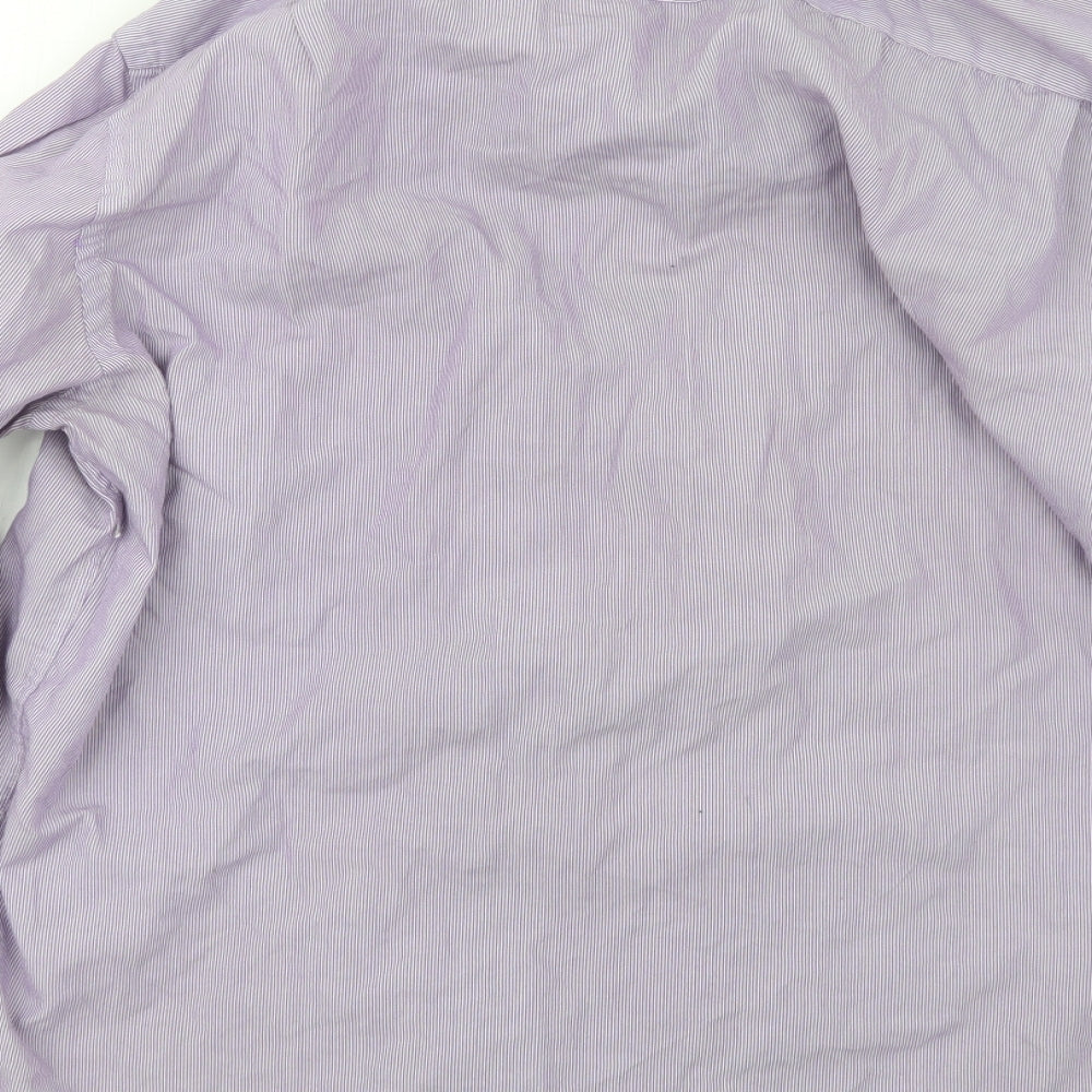 George Mens Purple    Button-Up Size 17