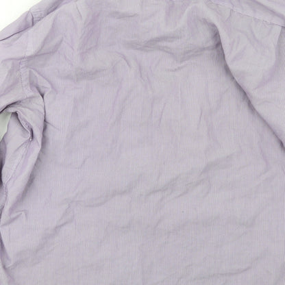 George Mens Purple    Button-Up Size 17