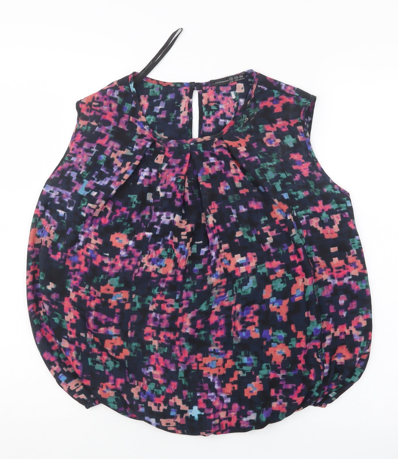 Atmosphere Womens Purple Geometric  Basic Blouse Size 14