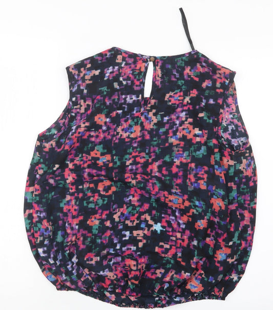 Atmosphere Womens Purple Geometric  Basic Blouse Size 14