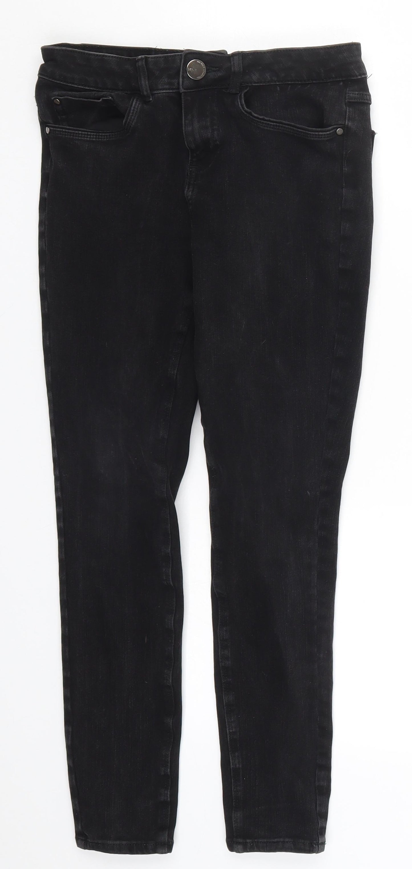 George Womens Black  Denim Skinny Jeans Size 8 L23 in