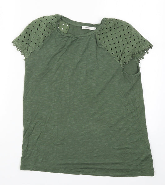 George Womens Green   Basic T-Shirt Size 10