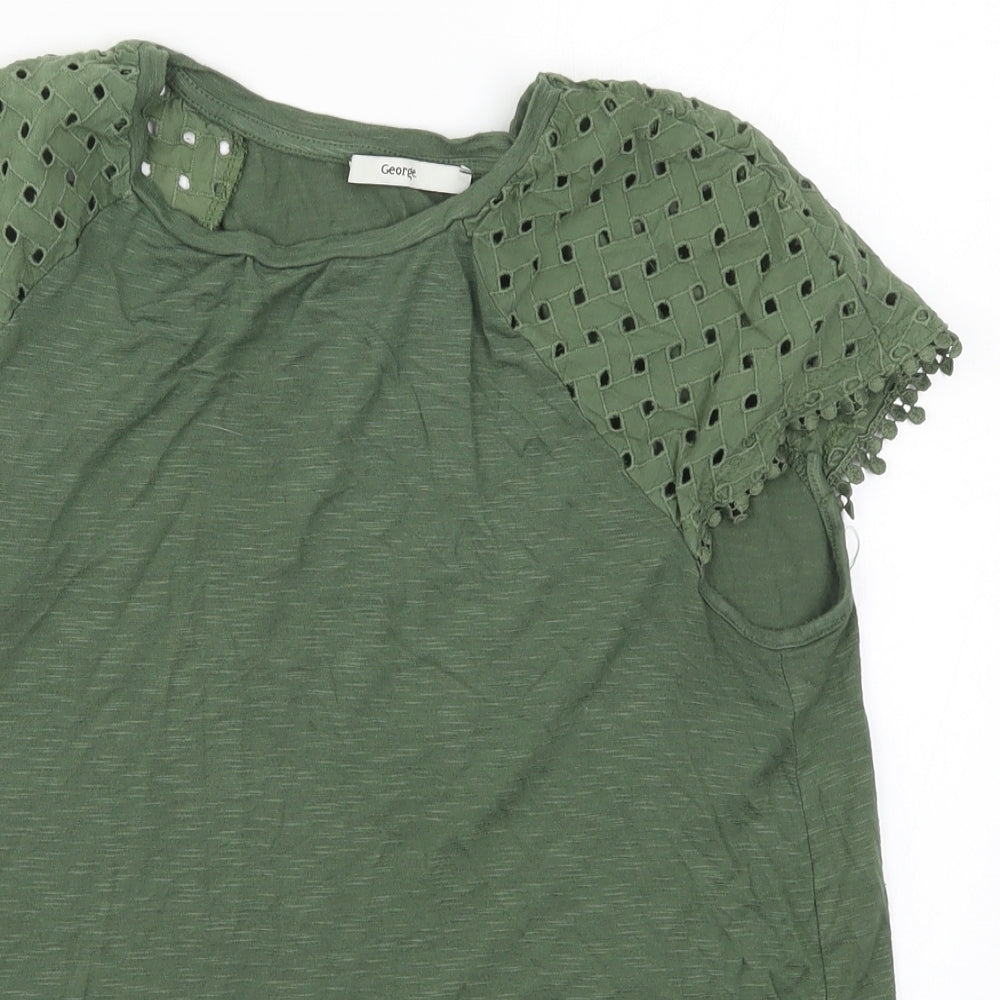 George Womens Green   Basic T-Shirt Size 10