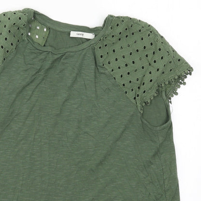George Womens Green   Basic T-Shirt Size 10