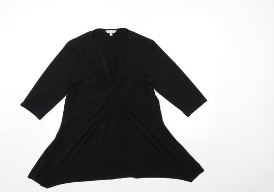 Anthology Womens Beige   Basic Blouse Size 14  - Knot Detail