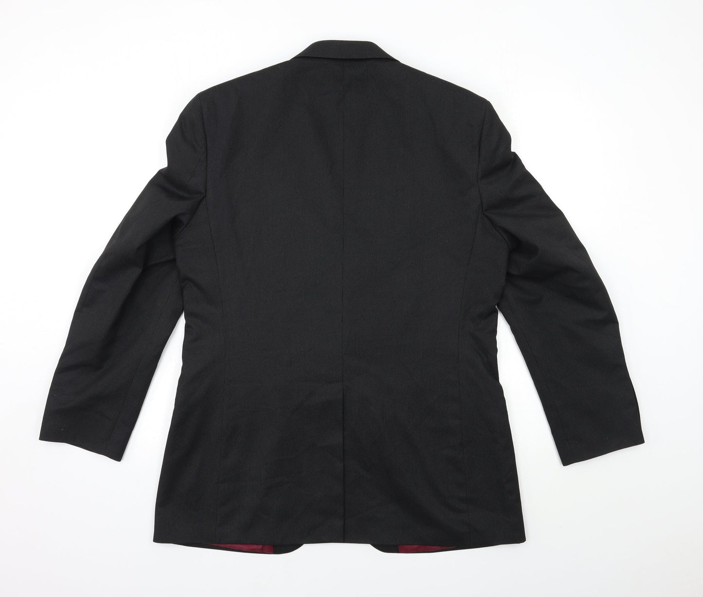 F&F Mens Black Striped  Jacket Suit Jacket Size 40