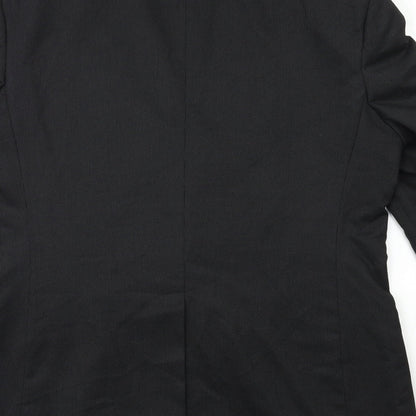 F&F Mens Black Striped  Jacket Suit Jacket Size 40