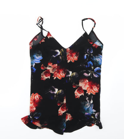 pull & bear Womens Multicoloured Floral  Playsuit One-Piece Size L