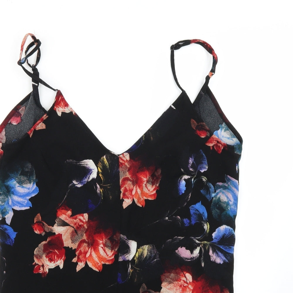 pull & bear Womens Multicoloured Floral  Playsuit One-Piece Size L