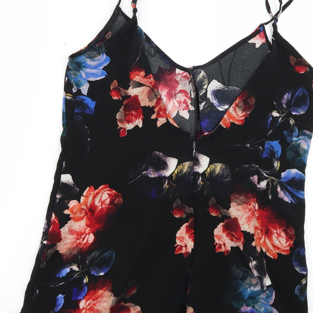 pull & bear Womens Multicoloured Floral  Playsuit One-Piece Size L