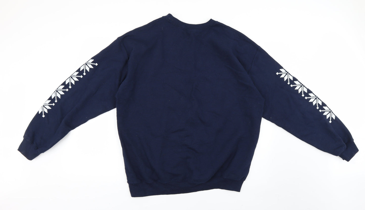 Gildan Mens Blue   Pullover Jumper Size L