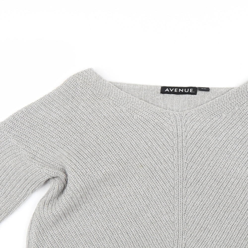 Avenue Womens Grey   Pullover Jumper Size 8
