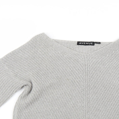 Avenue Womens Grey   Pullover Jumper Size 8
