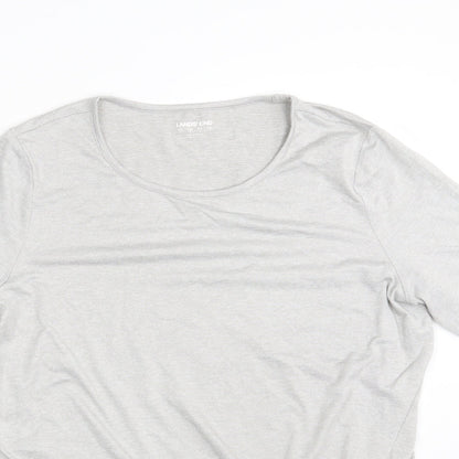 Land's End Womens Grey   Basic T-Shirt Size M