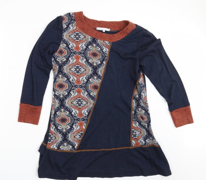 Lakeland Womens Blue Argyle/Diamond  T-Shirt Dress  Size M