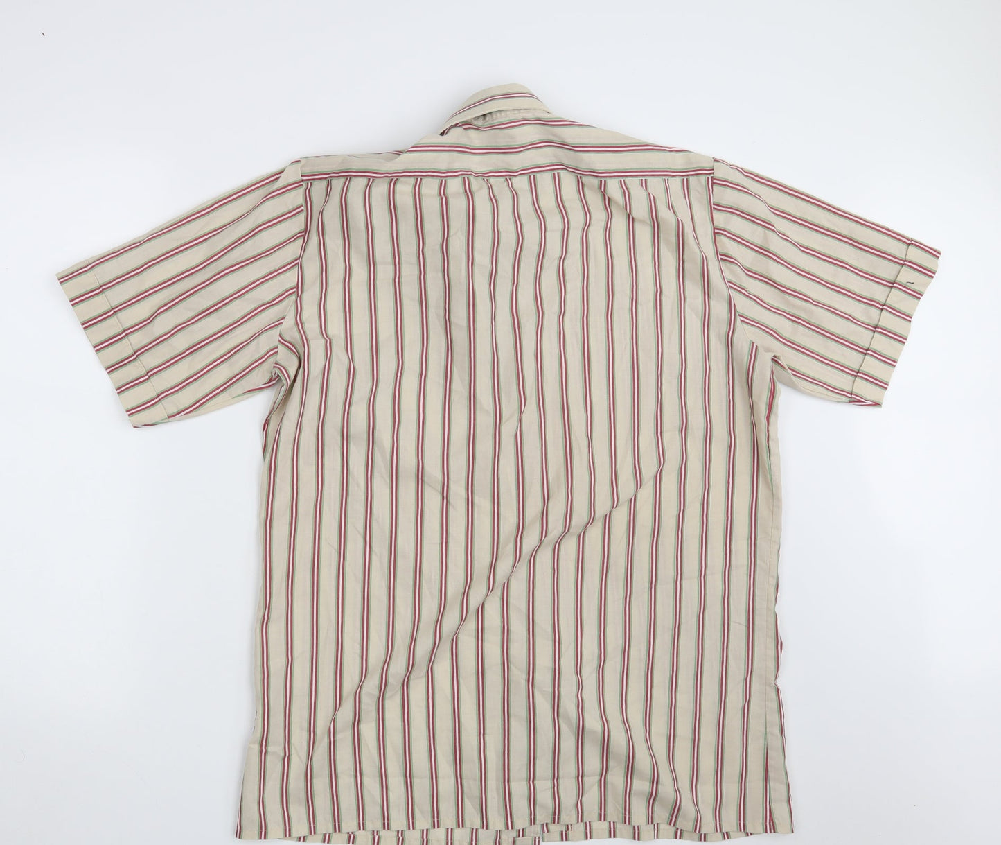 RIPCORD Mens Beige Striped   Button-Up Size L