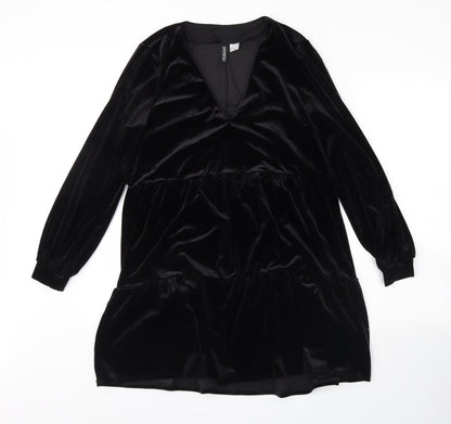Divided Womens Black  Velour Mini  Size S