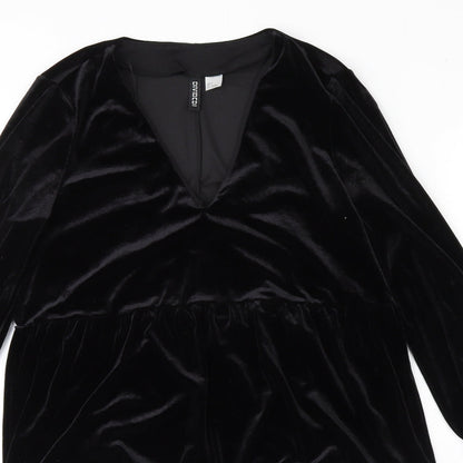 Divided Womens Black  Velour Mini  Size S