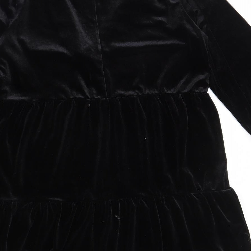 Divided Womens Black  Velour Mini  Size S