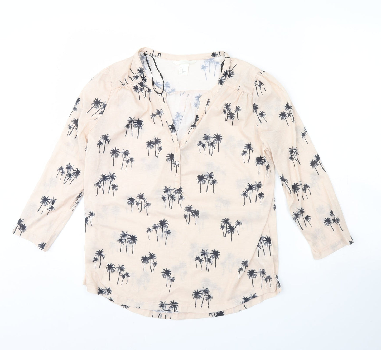 Womens UK Size S H&M Beige Basic Blouse