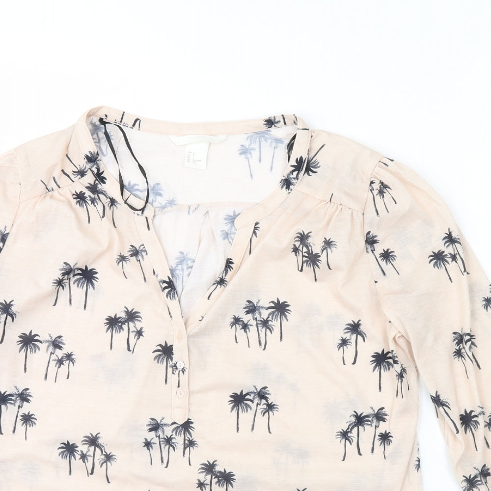 Womens UK Size S H&M Beige Basic Blouse