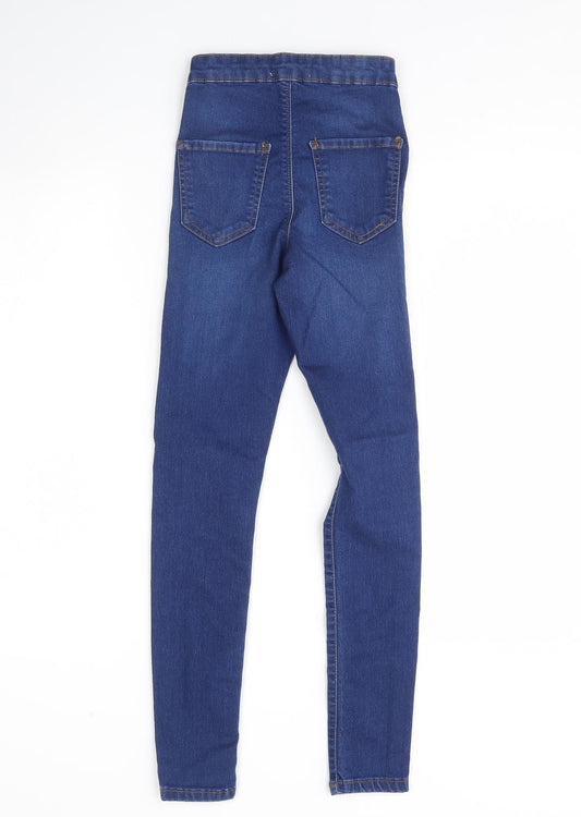 Miss Selfridge Womens Blue  Denim Skinny Jeans Size 4 L28 in