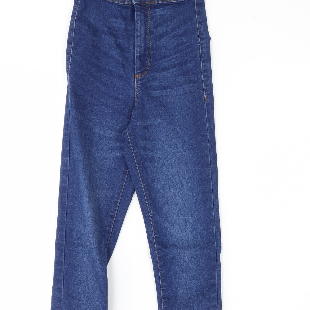 Miss Selfridge Womens Blue  Denim Skinny Jeans Size 4 L28 in