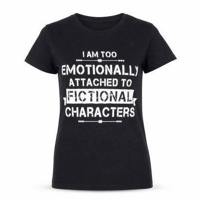 Front view of 6tn women’s black basic t-shirt, size S, - fictional characters