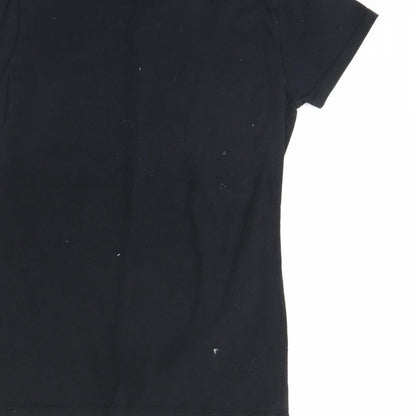 Brand and care label for 6tn women’s black basic t-shirt, size S, - fictional characters